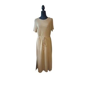 Banana Republic Brown Short Sleeve Below Knee Dress - Size M